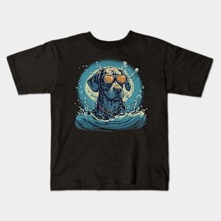 Swimming dog Kids T-Shirt